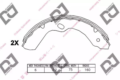 Комлект тормозных накладок DJ PARTS BS1121